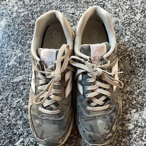 New Balance Nylon Camo Sneakers; model 574; extra comfy; nylon upper; size 10
